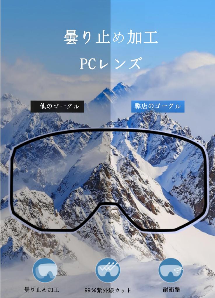 Lalapala Snow Goggles 180° Wide View, Dual Anti-Fog Lens, UV Protection, OTG Over-Glasses, Frameless for Ski and Snowboard