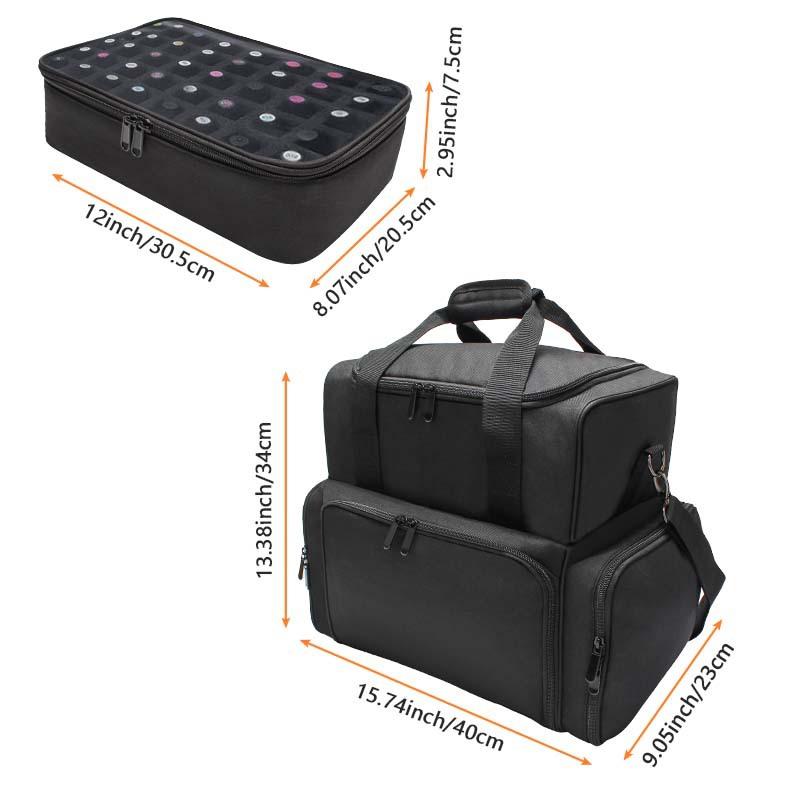 Spot double layered cross body nail polish storage bag Drying lamp accessory bag