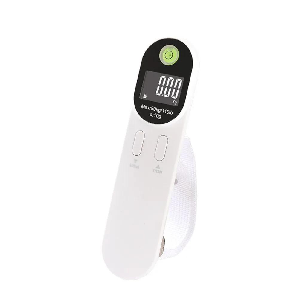 

New Electronic Luggage Scale Kg/Oz/Ib Mini Travel Weighing Scale Portable Plastic Baggage Weight Check білий