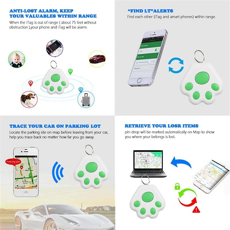 Mini GPS Tracker Bluetooth 5.0 Anti-Lost Device Pet Kids Bag Wallet Tracking for IOS/ Android Smart Finder Locator Accessories