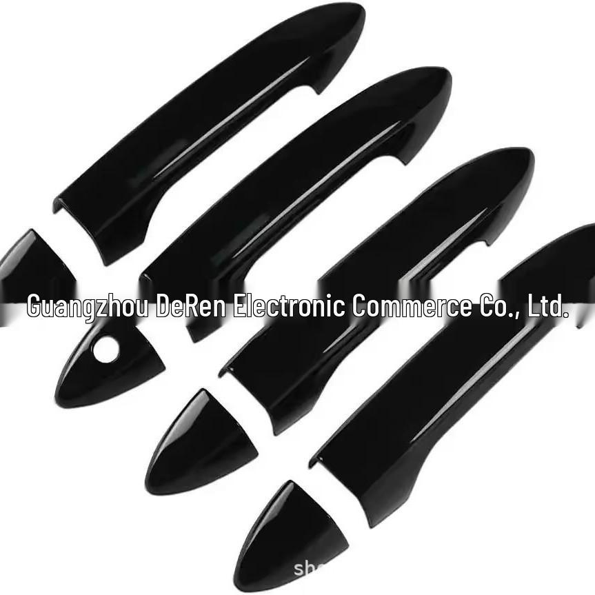 Bright Black Carbon Fiber Door Handle Stickers for 2017-2021 Honda Pilot