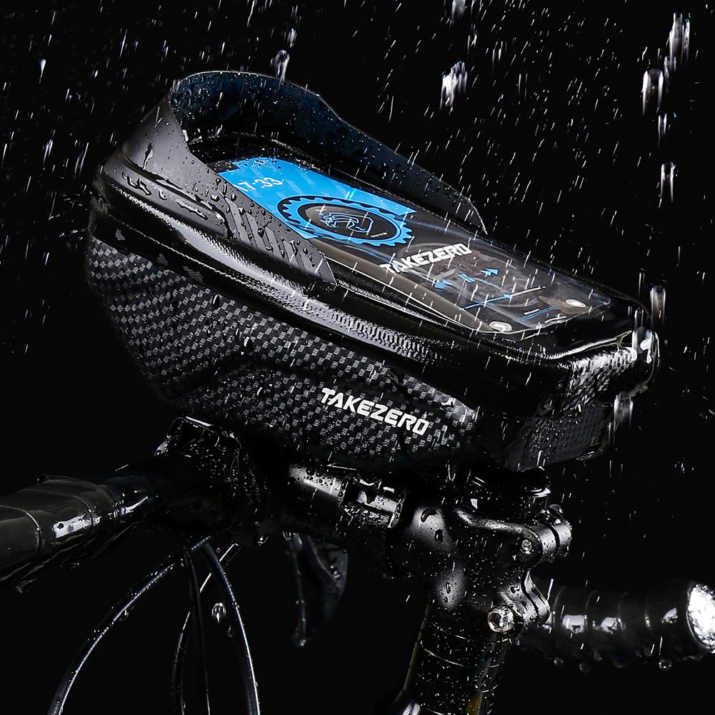1L Bicycle Front Frame Bag Waterproof Bike Phone Mount Bag Support Touch Screen Bicycle Upper Tube Bag Road Bike Accessories