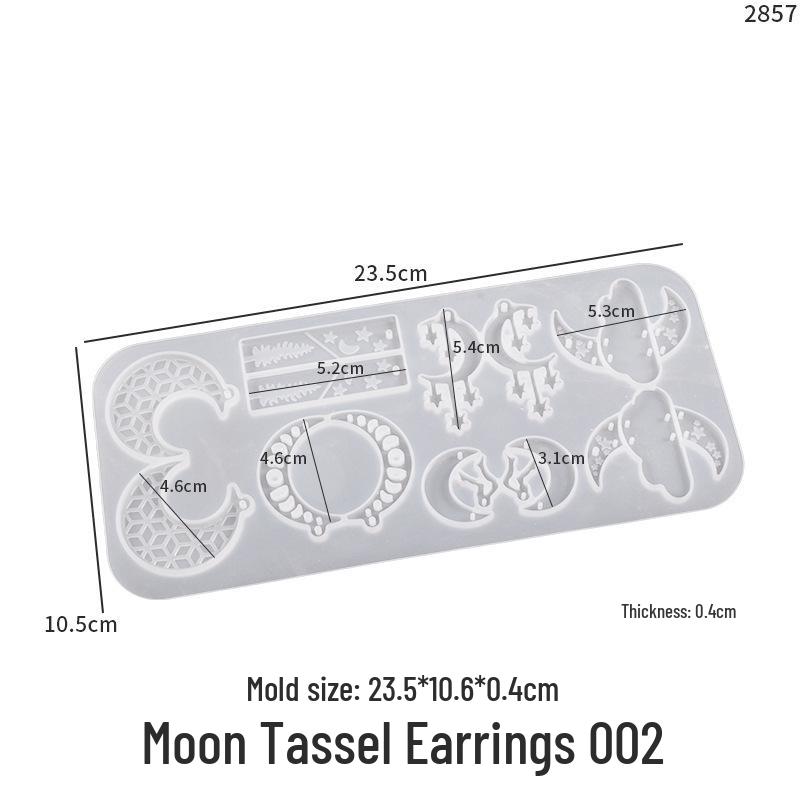 Poppy DIY Silicone Molds for Butterfly, Snake, Moon, Cloud, Star, and Christmas Tree Earrings and Pendants