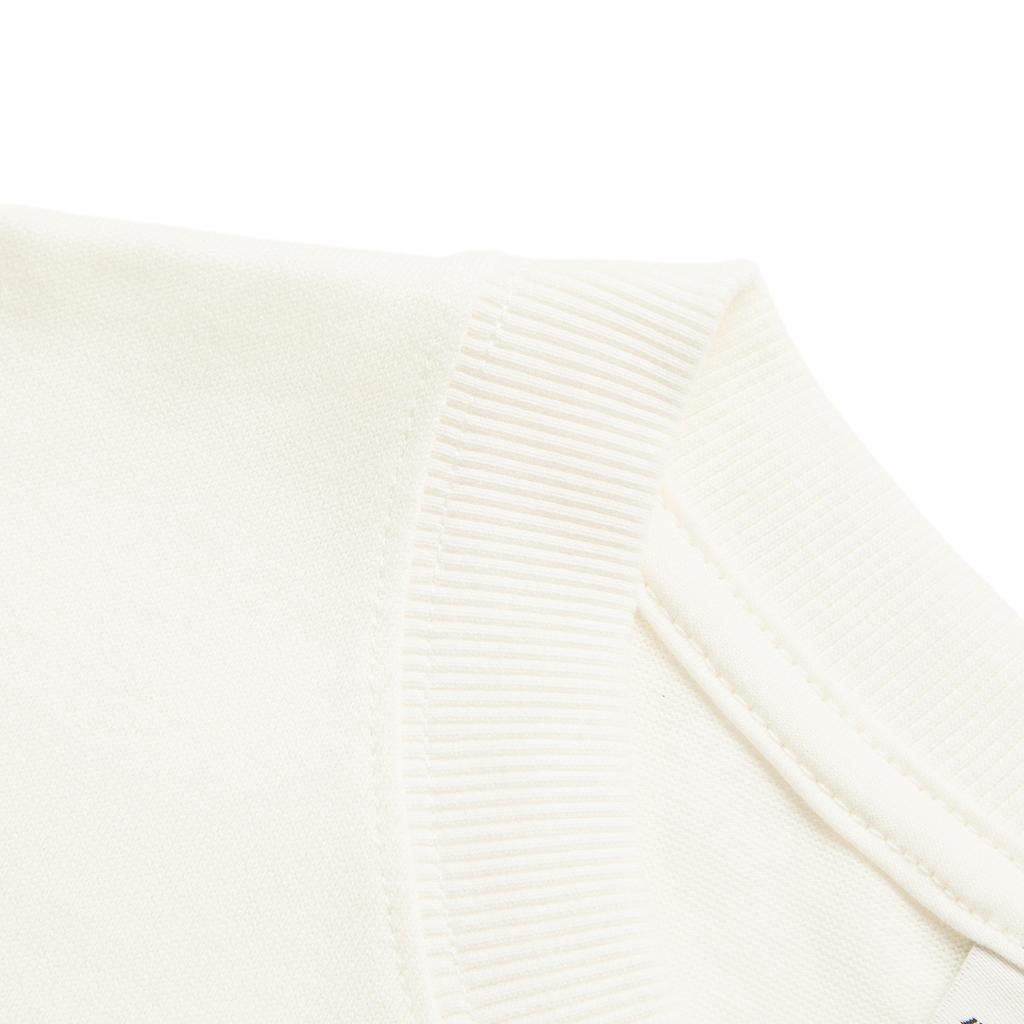 Li Ning Badfive Casual Tea Letter Round Neck Loose Breathable Comfortable Short Sleeve T-Shirt Men Tops Off-White AHSU917-1