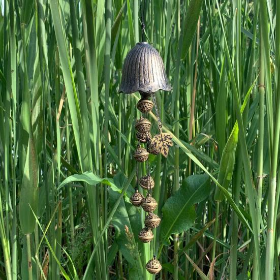 Halloween Witch Bell Wind Chime Hanging Metal Bell Farmhouse Rustic