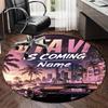 Custom Name GTA 6 Printed Round Rug Carpet Chair Rug Area Rug Entryway Doormats,for Office Chair Living Room Bedroom Kitchen Room.