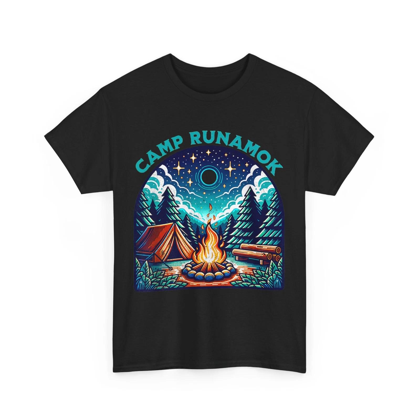 Camps Runamok Camping T shirt, Camper Camping Lovers Women Men T shirt L