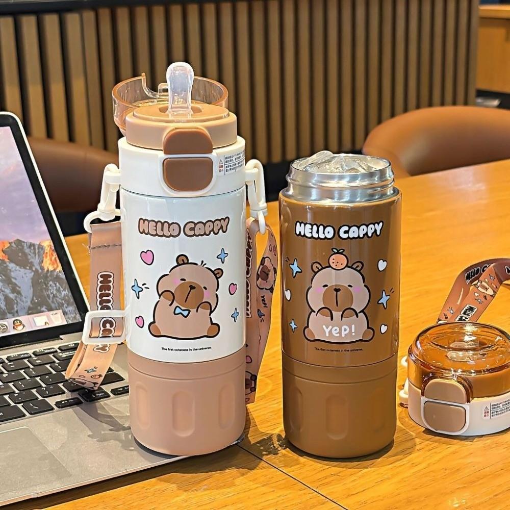 With 316 Stainless Vacuum Cup Capybara Insulated Cup Portable Thermal Mug  Kids Gift