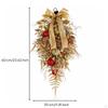 Christmas Teardrop Swag Elegant with Bow Cascade for Entryway