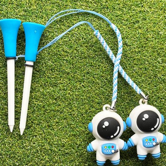 Golfové odpaliště s poutkem Kreslený design astronauta Kompaktní design Přenosné Proti ztrátě Závěs na golfová odpaliště Příslušenství