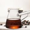 Garneck 2pcs Glass Turkish Coffee Pot 450ml Clear Coffee Pot with Side Handle Teapot Small Milk Kettle Boiling Hot Chocolate Maker Butter Melting Pot