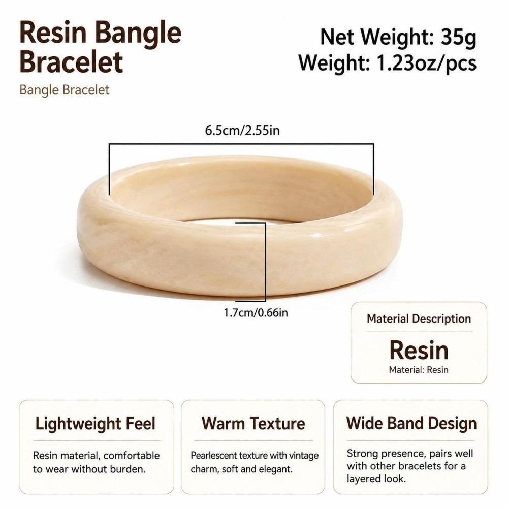 Round Shape Bangle Bracelet Resin Wrist Ornament New Wrist Band Gift Pick