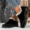 Plush Women's Cotton Shoes Warm Ankle Boots Cow Suede Flats Non-slip Winter Walking Casual Shoes Mother Shoes