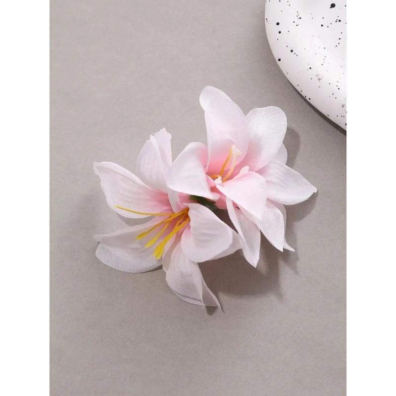 

2 Pcs Fashion Dopamine Simulation Flower For Women Girls Party Hair Accessories