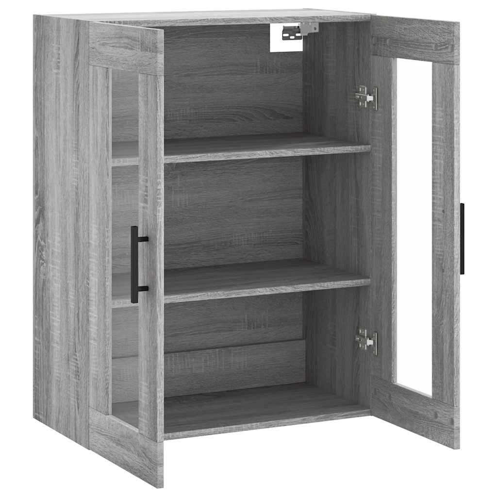 Wall Mounted Cabinet Grey Sonoma 69.5 X 34 X 90 Cm