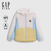 GAP Girls' Windproof Water-Repellent Bear Logo Hooded Jacket