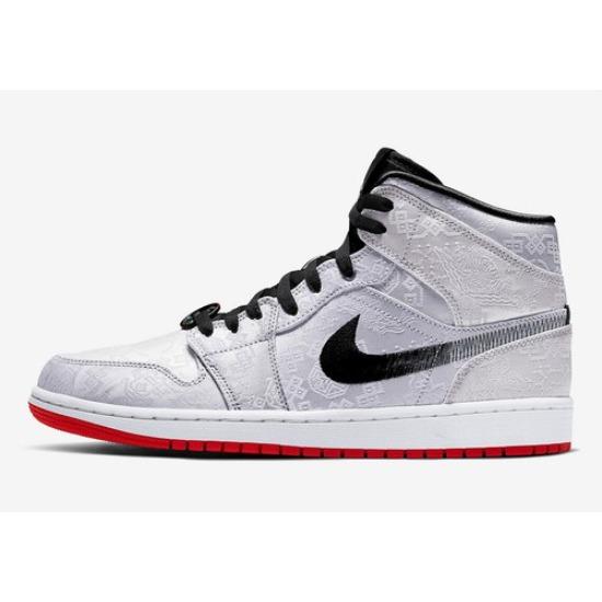 

Nike Air 1 Mid Fearless CLOT Edison Chen Silver Red CU2804-100 EU 48.5 срібний