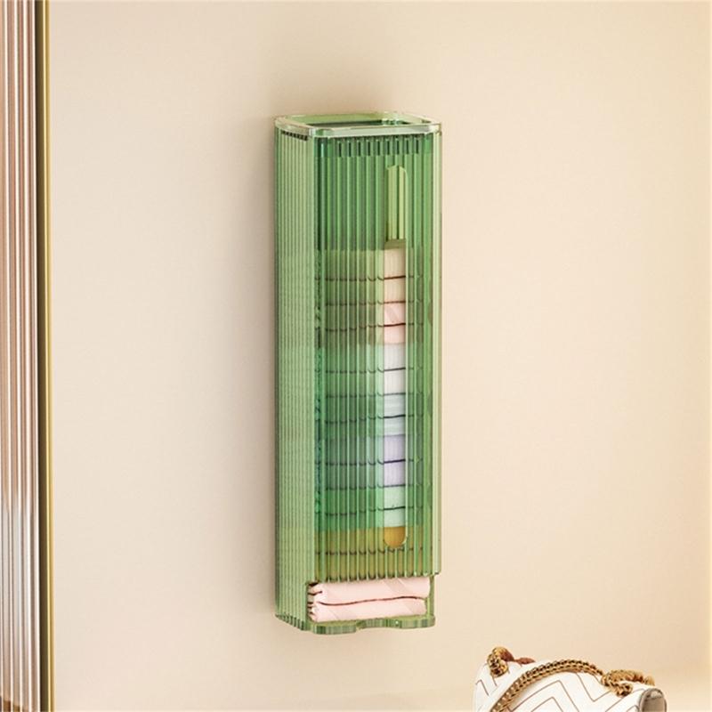 Wall Mounted Socks and Underwear Organizer Box Space Saving Panties Storage Case Plastic Bag Dispenser for Kitchen