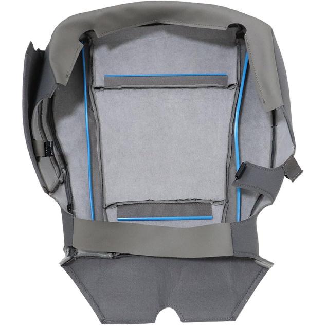 Gray Front Driver Side Bottom Replacement Cloth Seat Covers Compatible with Ford F250 F350 F450 F550 2017 2018 2019 2020 2021