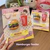 1 Set Kreatives Stressabbau-Set Lustiges Burger-Fütterungsspielzeug Löffel Rollenspielzeug Kinder Fantasievolles Spiel Geschenke für Jungen und Mädchen