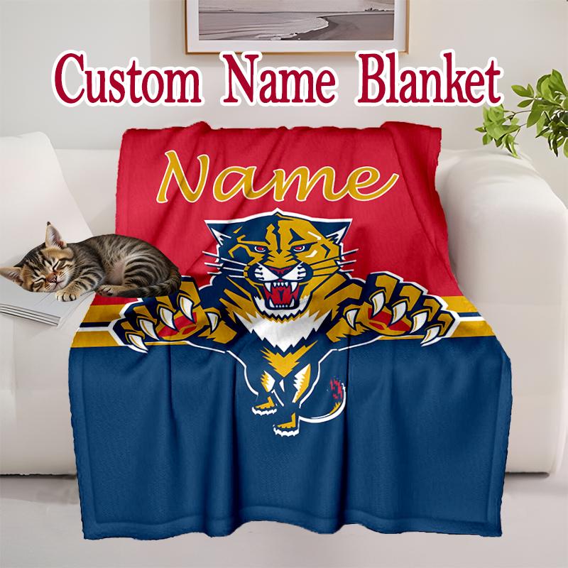 1pc Digital Print Nap Blanket, Florida Panthers (6) Blanket for Home Use, All Season Warmth, Christmas and Valentine's Day Gift Blanket