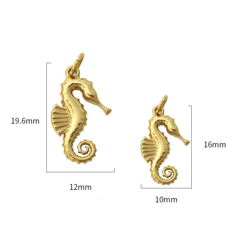 Personalized Diy Electroplated Stainless Steel Marine Life Pendant, Gold, Starfish Diy Handmade Necklace Jewelry Accessories