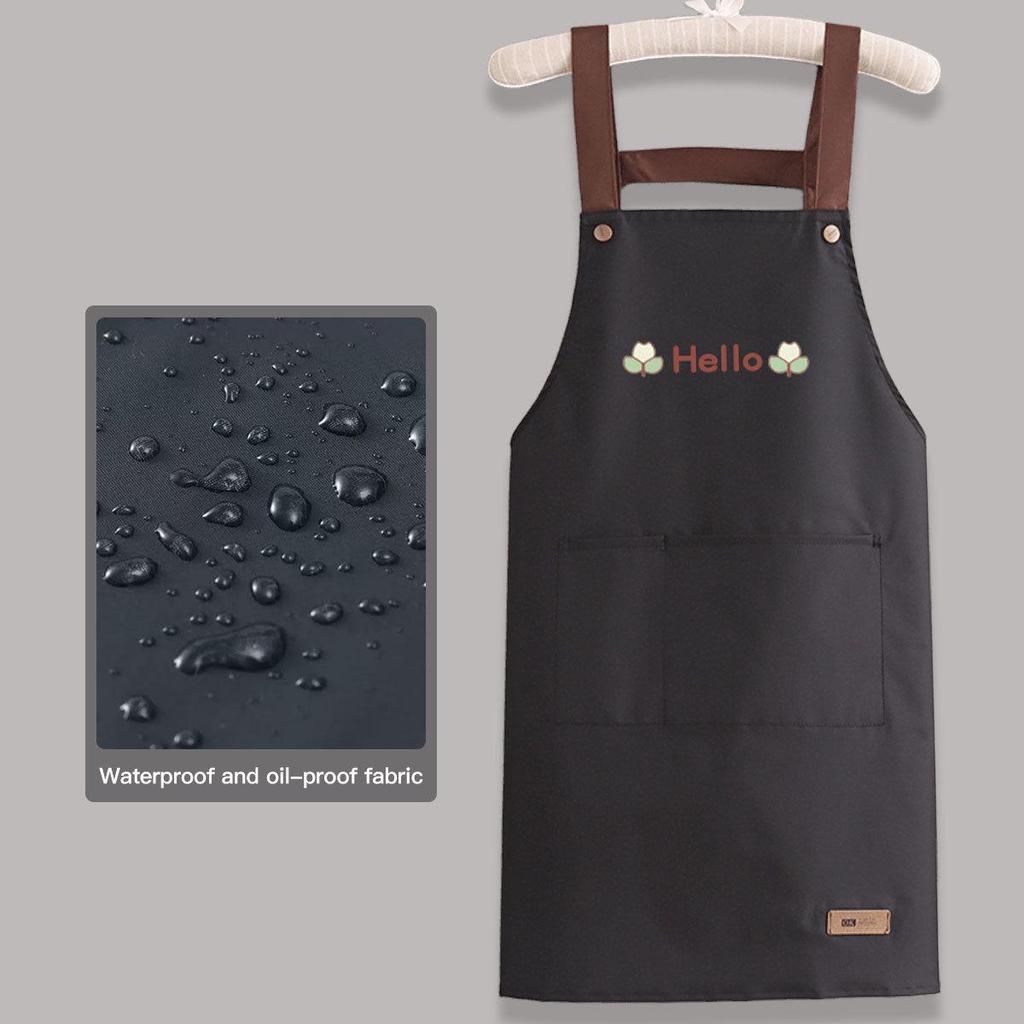 Waterproof Stain-Resistant Kitchen Apron with Simple Print