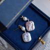 Daily Versatile Natural French Freshwater Pearl Earrings Women's 925 Silver Needle Temperament Earrings Premium Retro Earrings