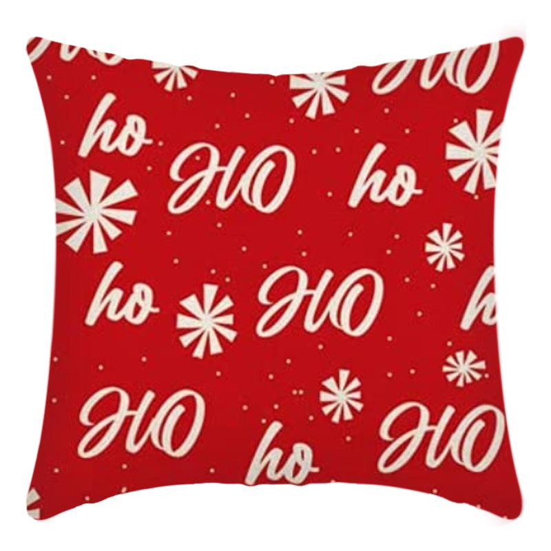 Christmas Throw Pillowcase Home Nordic Holiday Decoration Linen Super Soft Short Plush Sofa Pillowcase