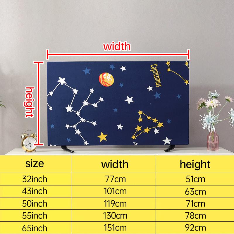 Tv Hood Dust-Proof Cover Towel 32 Inch 43 Inch 50 Inch 55 Inch 65 Inch Household Hanging Lcd Tv Cover Dustproof Decorative Cover