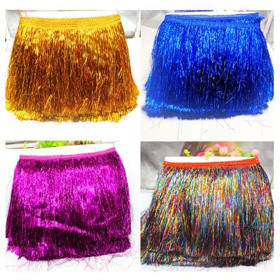 10 Yards 10/20cm Laser Shiny Tassel Fringe Trim Lace Ribbon Tassels Christmas Decor Curtains Dance Dresses Skirt Fringes Sewing