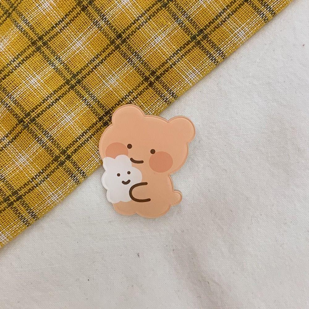 Acrylic Dog Pin Badge Bunny Bear Bunny Lapel Pins Cartoons Dog Pin Cartoons Bunny Brooches  Men