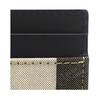 Burberry Check Color Block Design Canvas Card Holder Unisex Accessories Sand 80846451