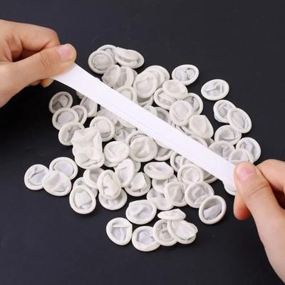 100/500PCS Non-slip Latex Finger Covers Disposable White Anti-static Finger Cots Fingertip Protector Thumb Sleeve Nail Art Tools