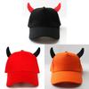Demon Horn Mens Cotton Baseball Cap With Windproof Design For Fall And Winter