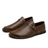 Versatile Men's Casual Leather Shoes - Durable Rubber Sole with Comfort Breathable Lining & Easy Slip-On Design for All-Day Wear