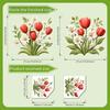 Artistic Colorful Floral Toilet Stickers, Self-Adhesive Removable Toilet Lid Decals For Bathroom Decoration