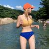 2024 Korean Dongdaemun INS Style Terry Cloth Bikini Swimsuit