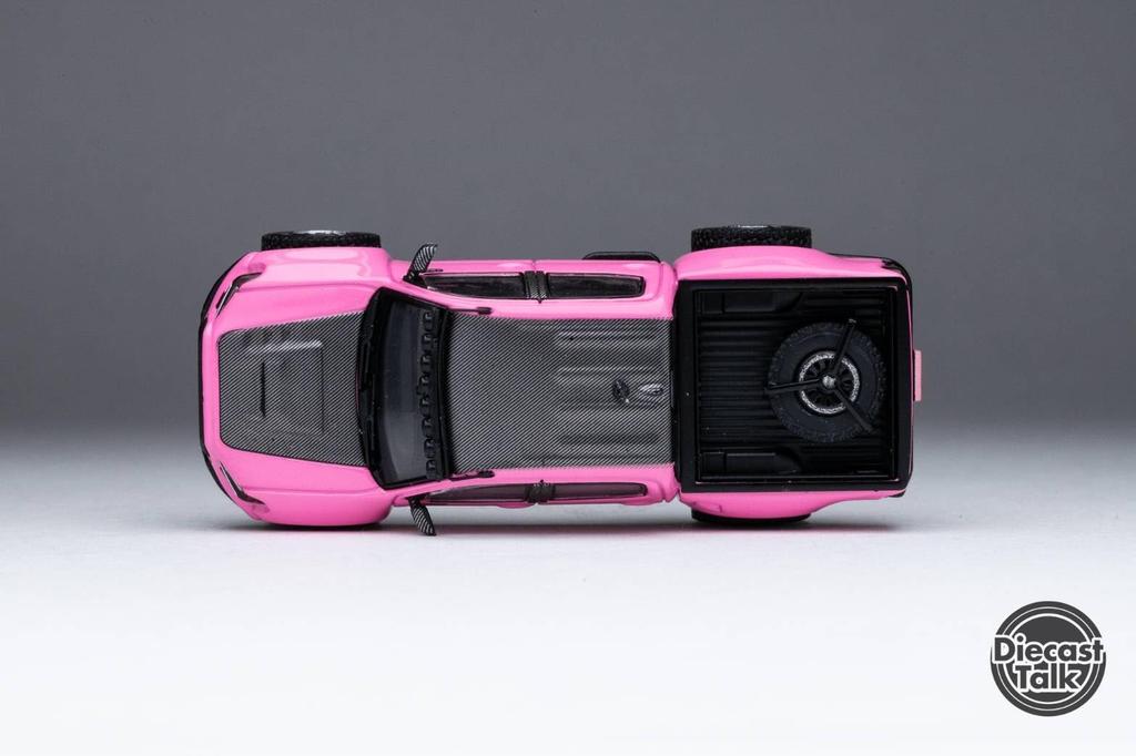 Gaincorp Products Diecasttalk Custom 1/64 Scale Toyota 2.0 Tacoma TRD Prerunner PRO Widebody Pink Finished Model