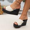 Large Size, Sandals, High Heels, Wedge Heels, Thick Sole, Sponge Shoes