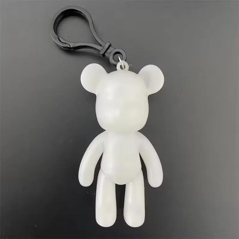 Kreativní tekutý medvěd Ručně vyráběné DIY malování Násilný medvěd Socha Bílá forma Panenka Figurka Hračky Zvířecí medvěd Domácí dekorace Ozdoby