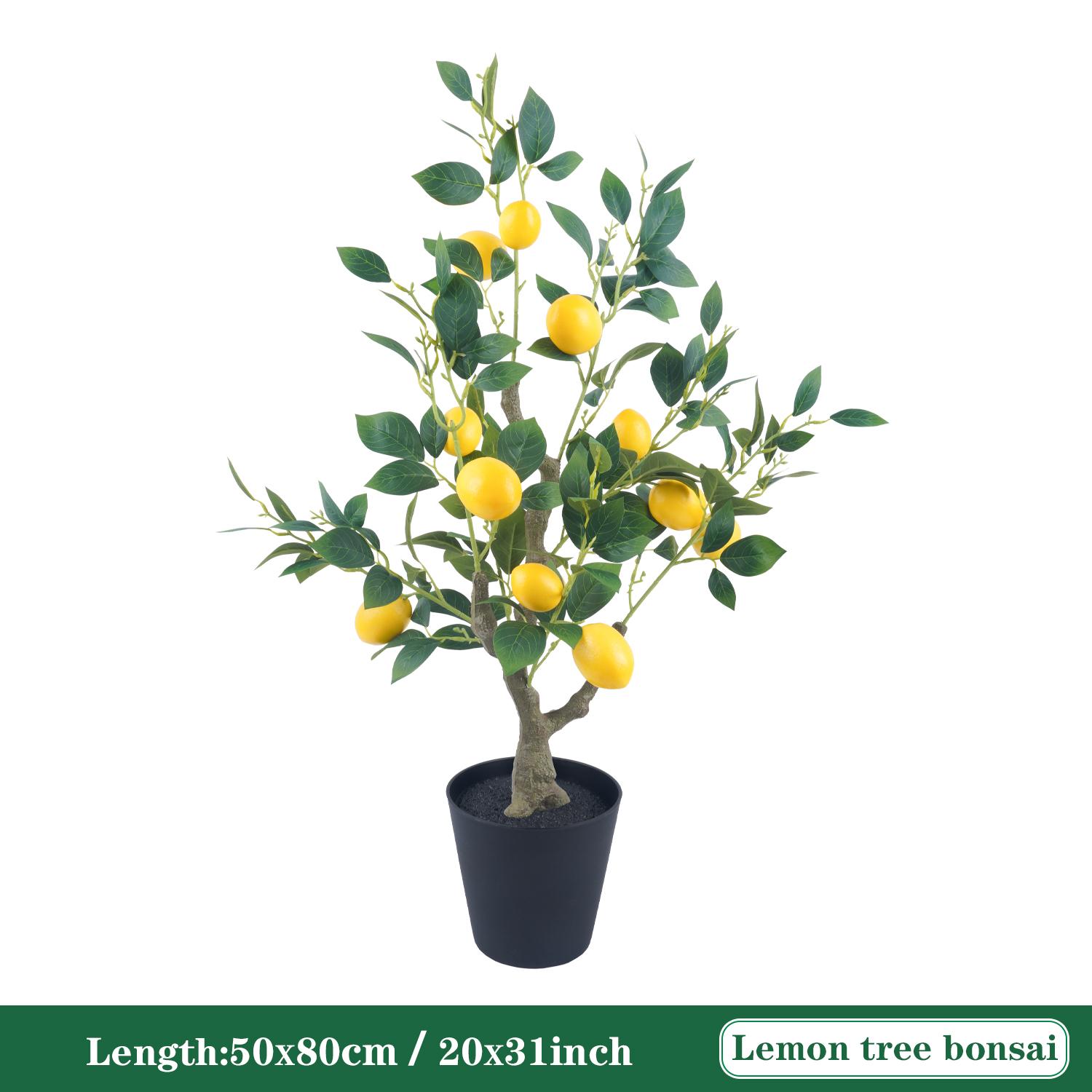 

Uflower Artificial Lemon Tree with Pot Large Fake Plant for Home, Garden, Office Decor Realistic Potted Tree for Indoor Outdoor 1PC