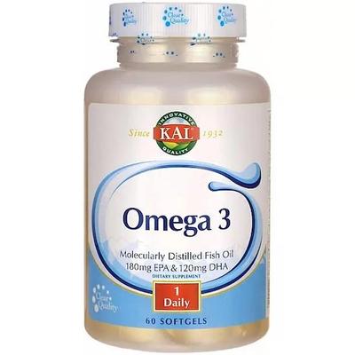 Omega 3 Fish 180/120, 1000mg, 60 Softgels