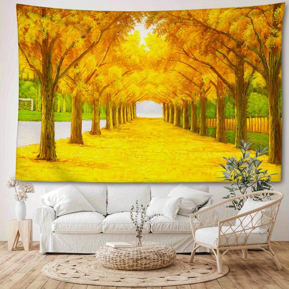 Autumn Maple Leaf Tapestry - Versatile Wall Hanging for Home Decor, Perfect for Bedroom & Living Room, Easy Care Polyester Fabric, Multiple Sizes Avai