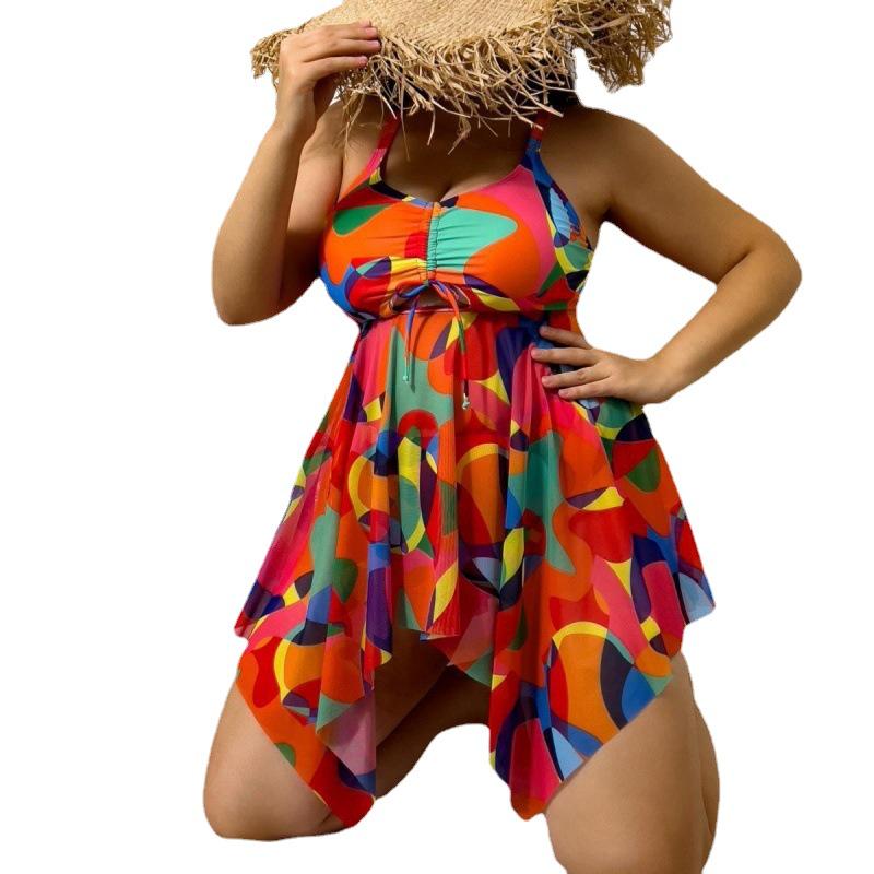 2024 European & American Plus Size Swimwear: Sexy One-Piece & Two-Piece Sets