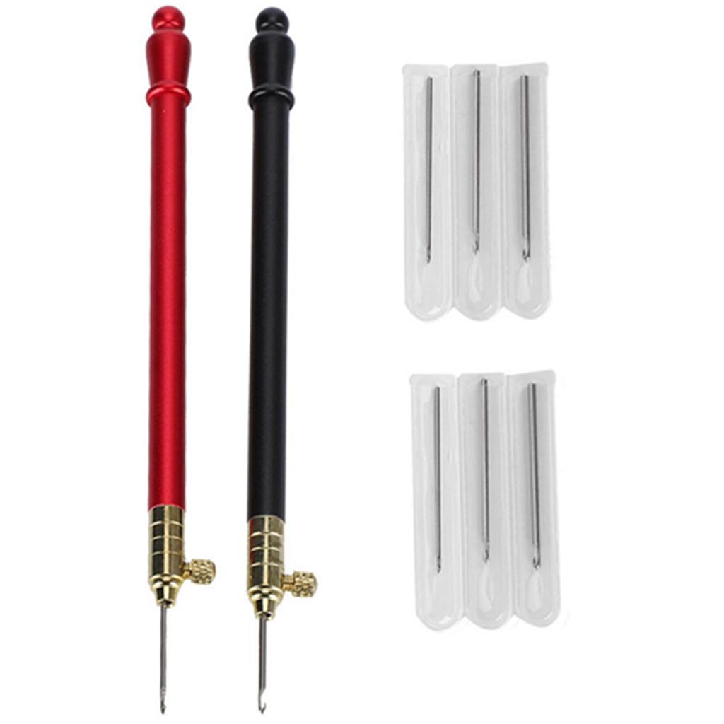 Embroidery Crochet Hook Stainless Steel Handle French Tambour Beading Sequins Sewing Craft Tool