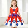 Girls Lily Cosplay Bow Dress With Free Mask Summer Outfits For Kids Halloween Carnival Party Costume Beautiful Princess Dress