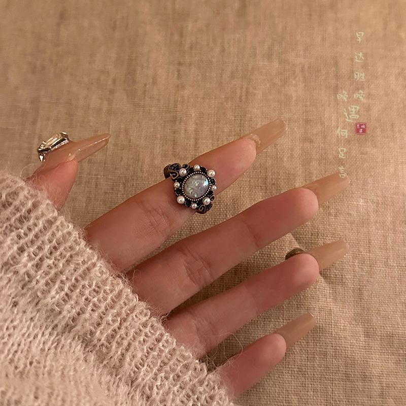 

Кольцо женское открывающееся регулируемое на указательный палец нишевый дизайн ретро этнический стиль винтажное кольцо