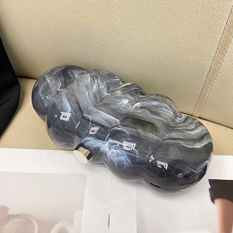 Francuska marmurkowa akrylowa torebka crossbody i uchwyt na telefon