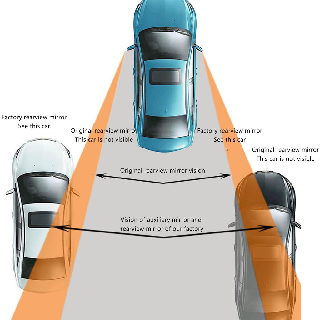 2Pcs Auto Spiegel HD Toter Winkel Spiegel Einstellbar Auto Rückspiegel Konvexen Spiegel 360 Grad Weitwinkel Fahrzeug Parkplatz Randlos